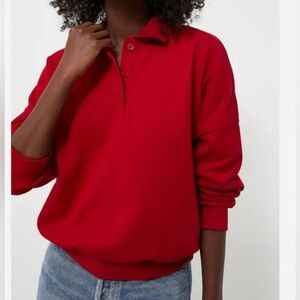 Pomander Place Bode Red Pullover Sweatshirt